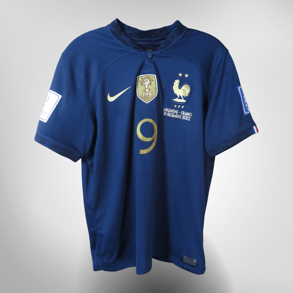 Authentic Nike France 2022-2023 Home shirt, Giroud 9 on the back, size L | Nostalgic Football Shirts