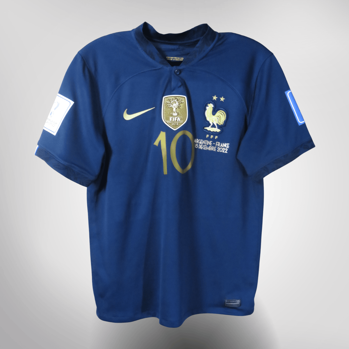 Authentic Nike France 2022-2023 Home shirt, Mbappé 10 on the back, size M | Nostalgic Football Shirts