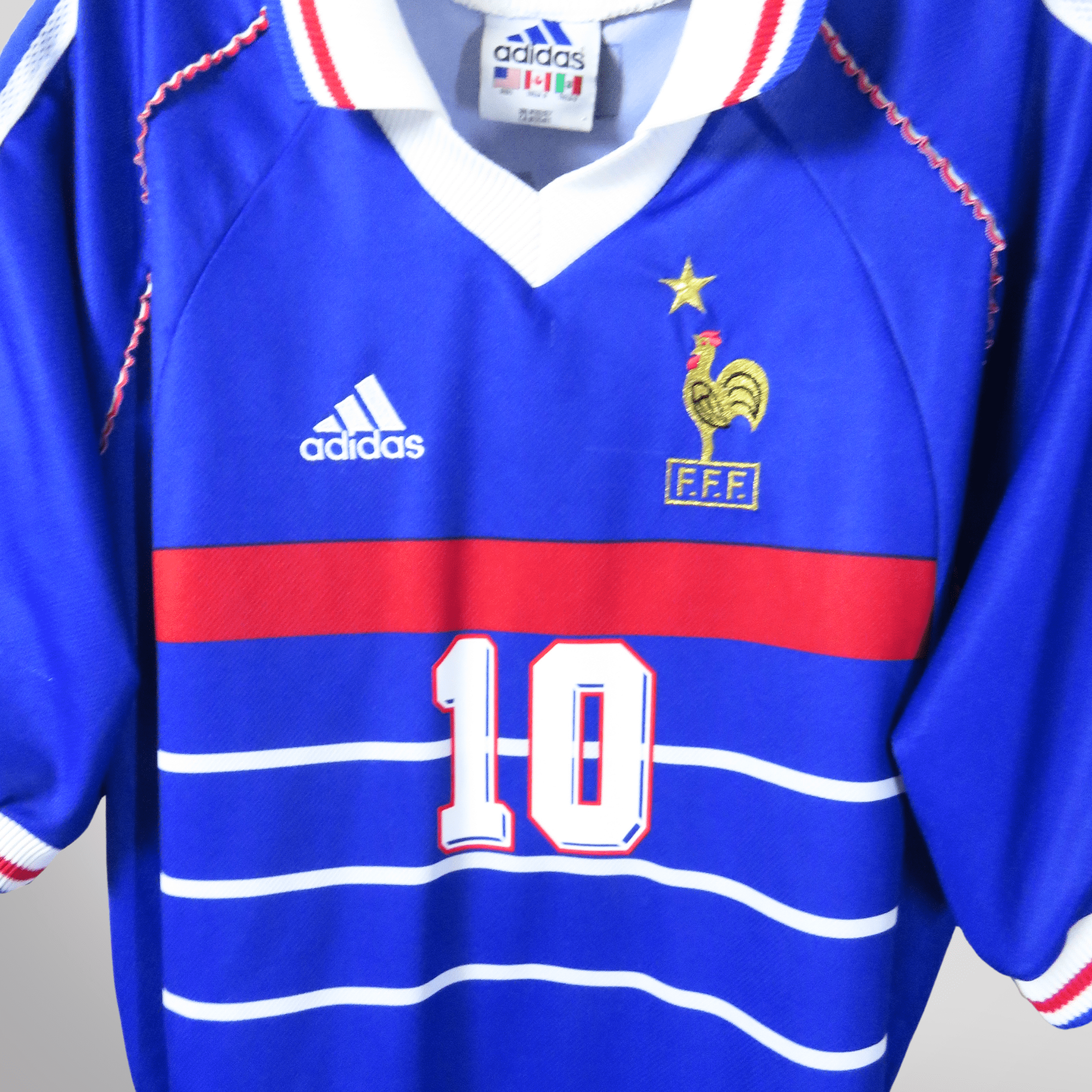 France 1998-00 Home Zidane #10 Shirt L