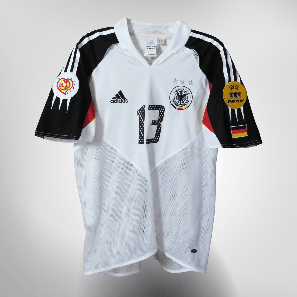 Authentic Adidas Germany 2004-2005 Home shirt, Ballack 13 on the back, size L, product code 643981 | Nostalgic Football Shirts