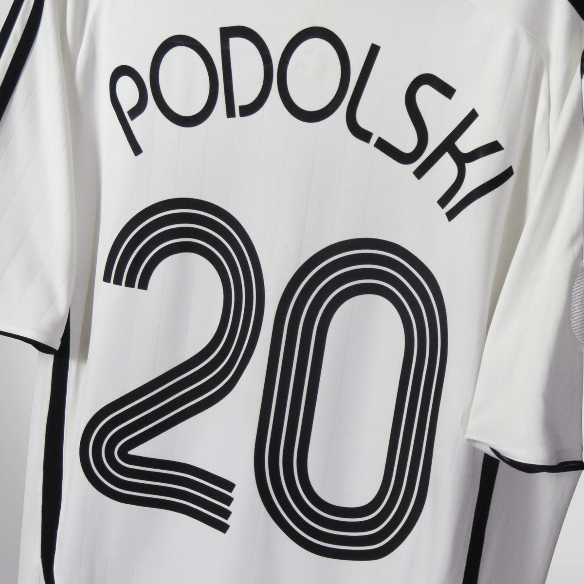 Retro Germany 2005-2007 Home football jersey by Adidas, Podolski 20, size L | Nostalgic Football Shirts