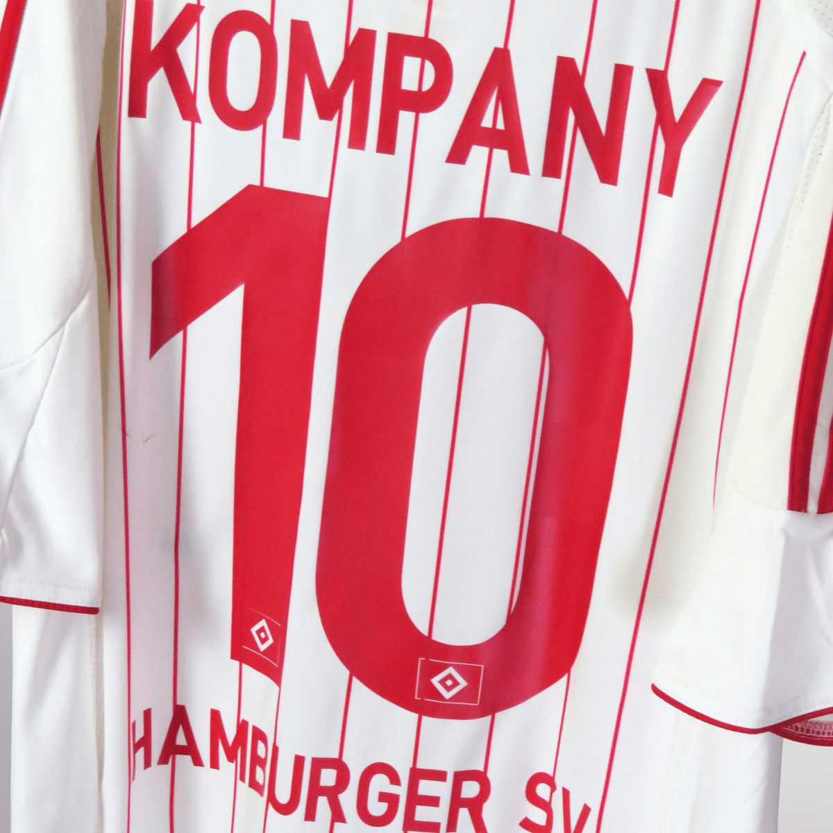 Retro HSV Hamburg 2007-2009 Home football jersey by Adidas, Kompany 10, size L | Nostalgic Football Shirts