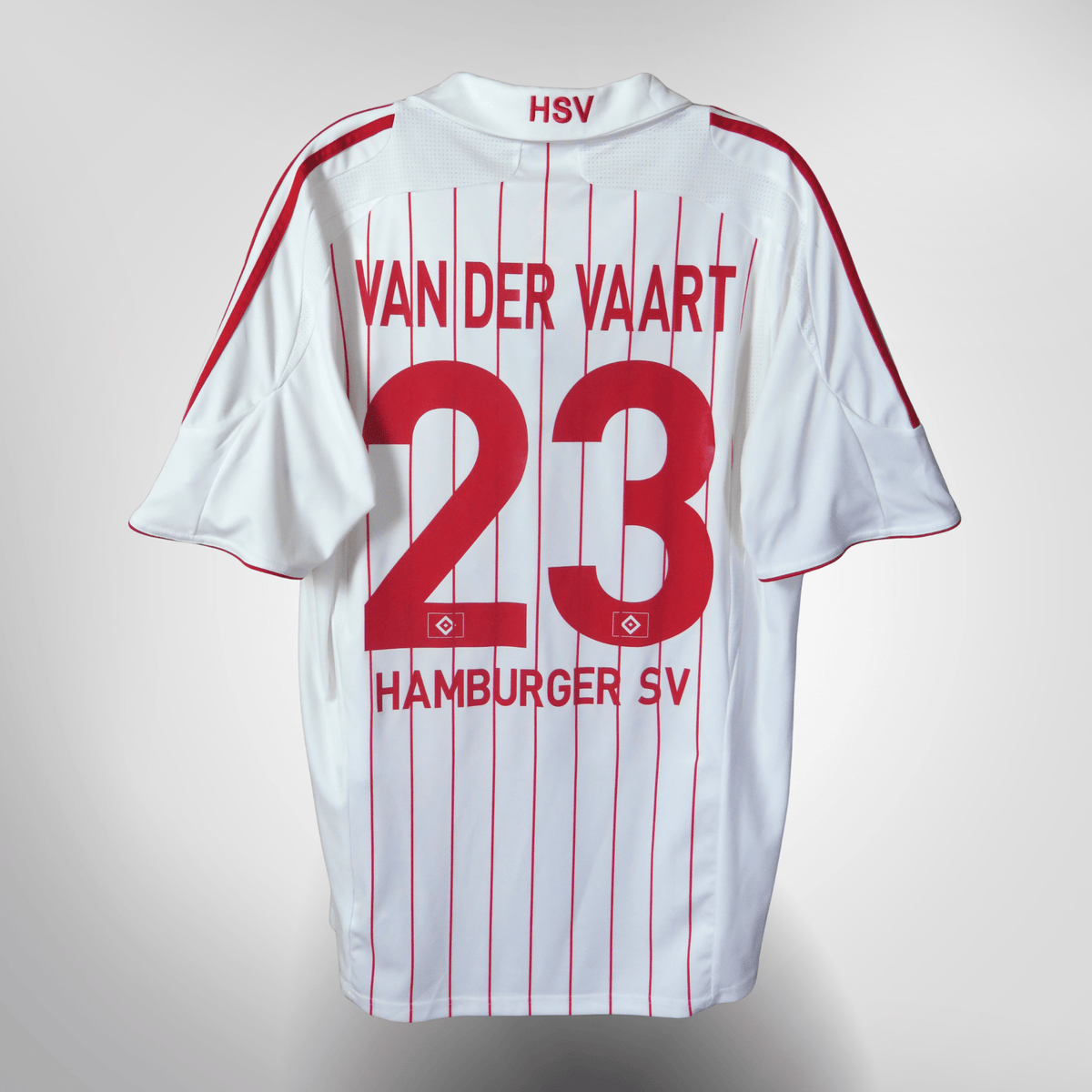 Vintage HSV Hamburg 2007-2009 Home football shirt with van de Vaart 23 print, size L | Nostalgic Football Shirts