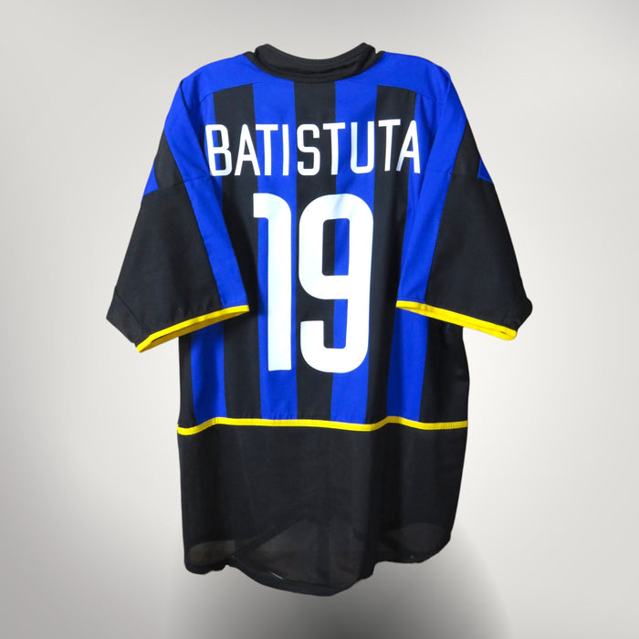 Inter Milan 2002-03 Home Batistuta #19 Shirt XL