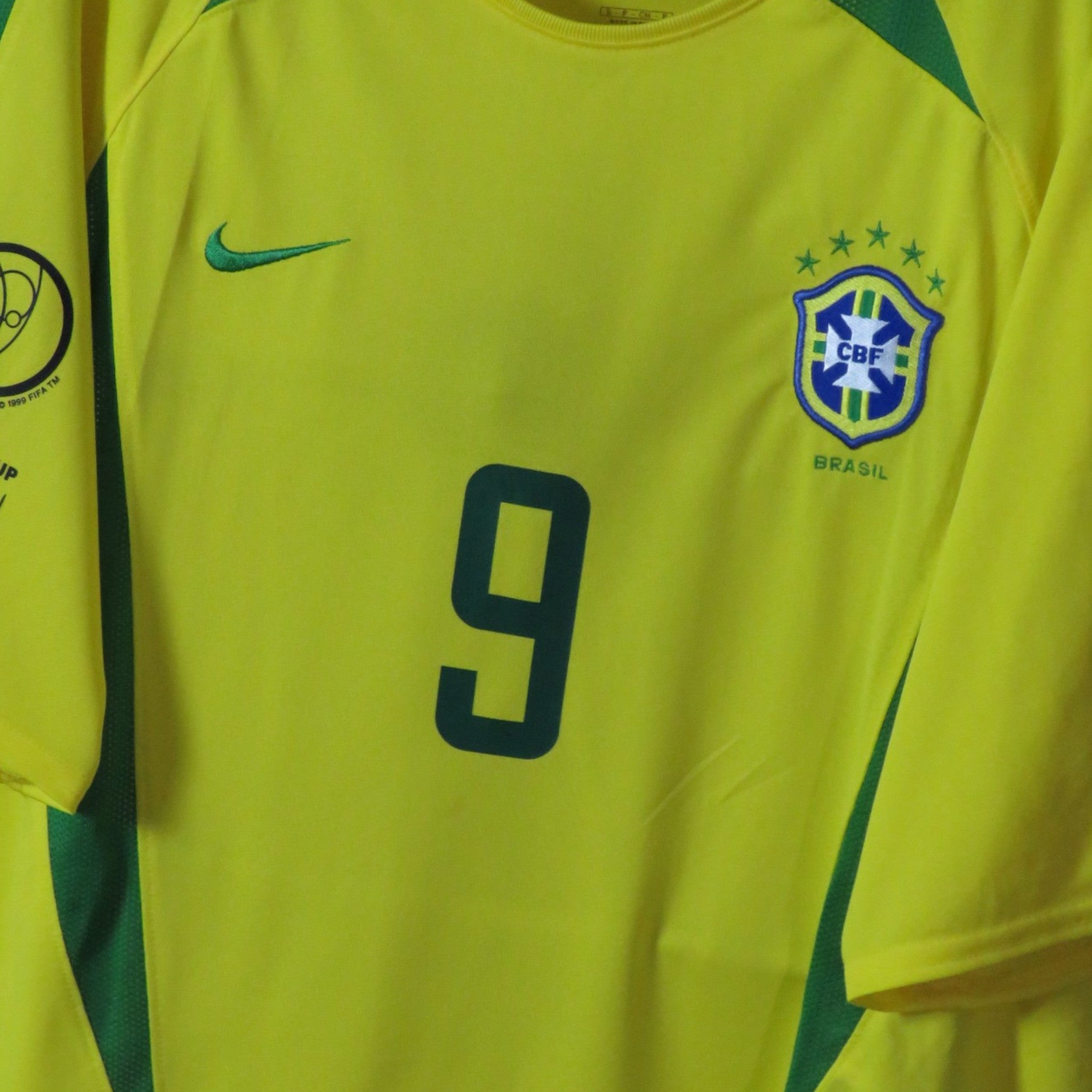 Brazil 2002-04 Home Ronaldo #9 Shirt S