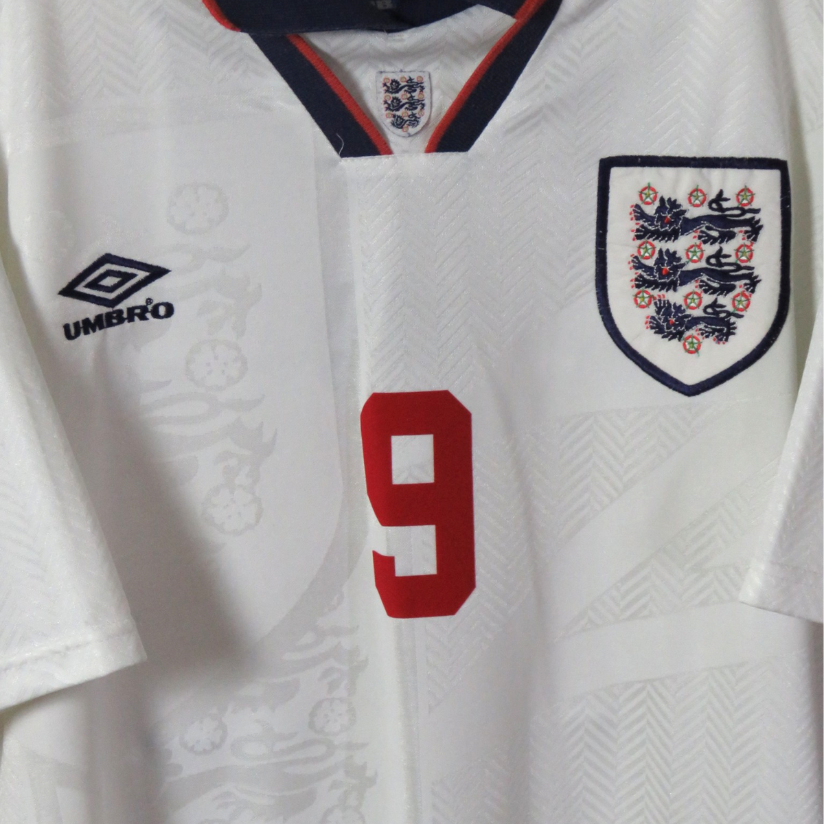 England 1993-95 Home Shearer #9 Shirt L