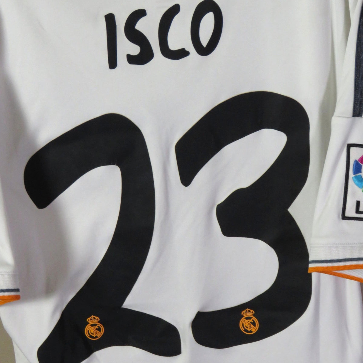 Retro Real Madrid 2013-2014 Home football jersey by Adidas, Isco 23, size S, product code Z29356 | Nostalgic Football Shirts