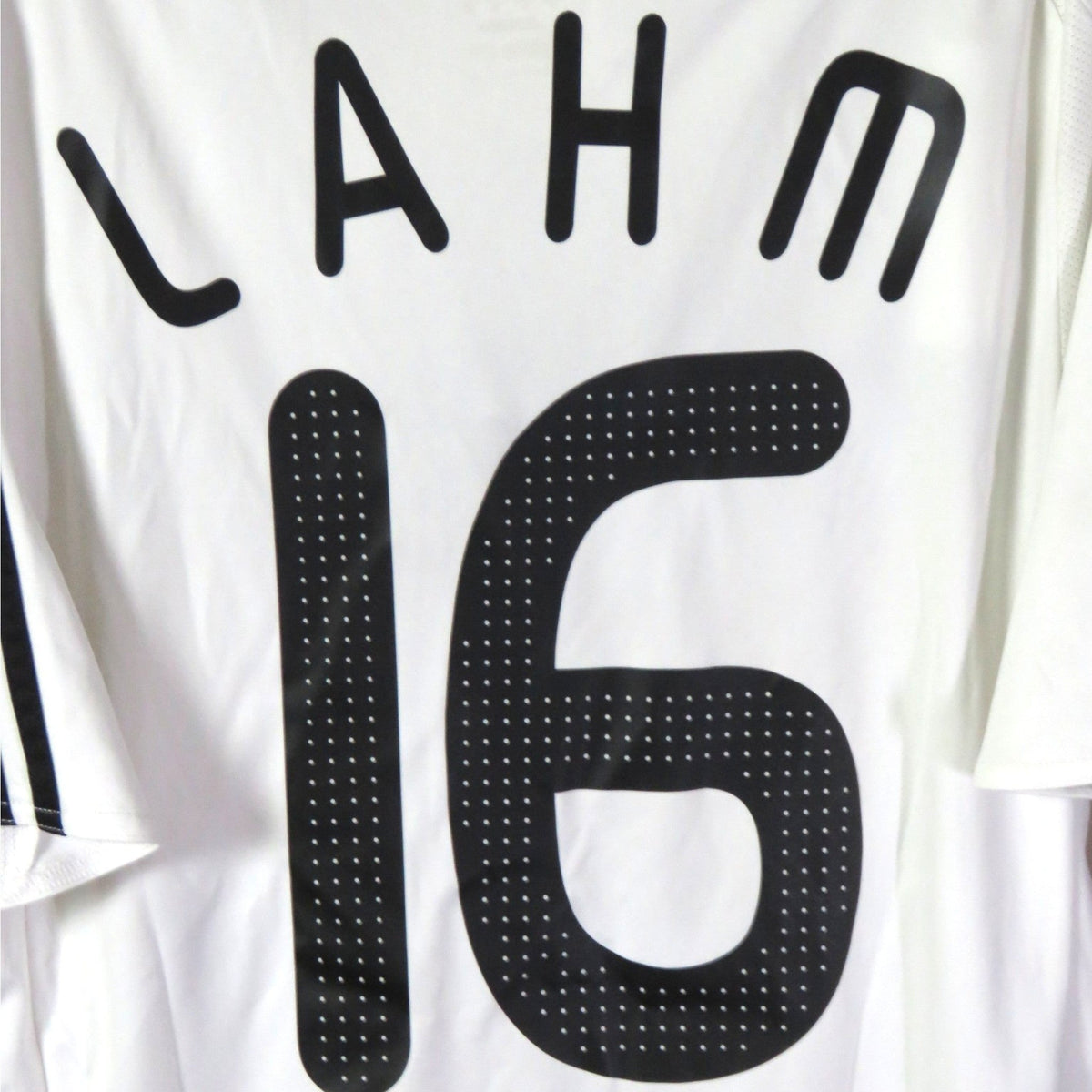 Retro Germany 2008-2009 Home football jersey by Adidas, Lahm 16, size S, product code 613200 | Nostalgic Football Shirts