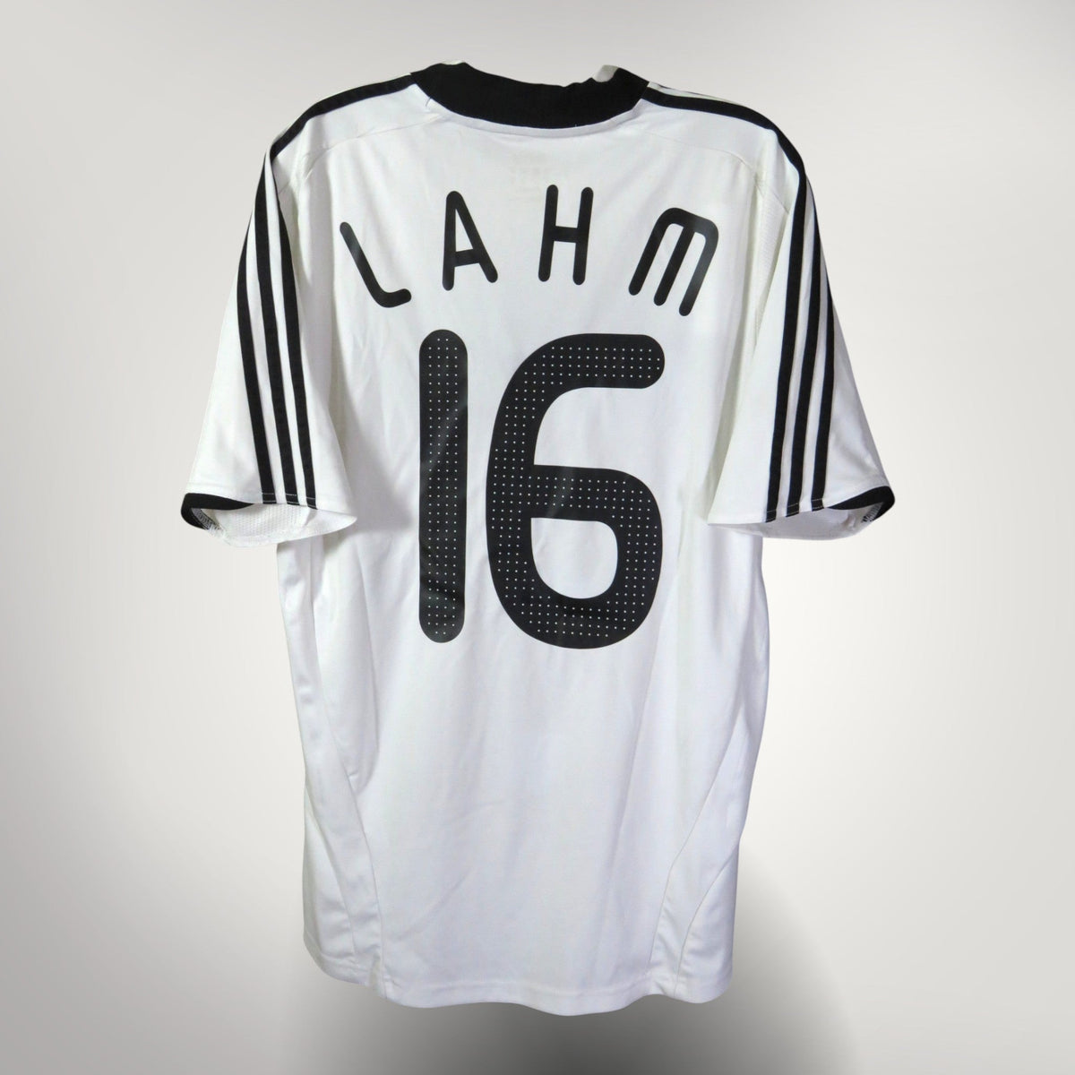 Vintage Germany 2008-2009 Home football shirt with Lahm 16 print, size S, product code 613200 | Nostalgic Football Shirts
