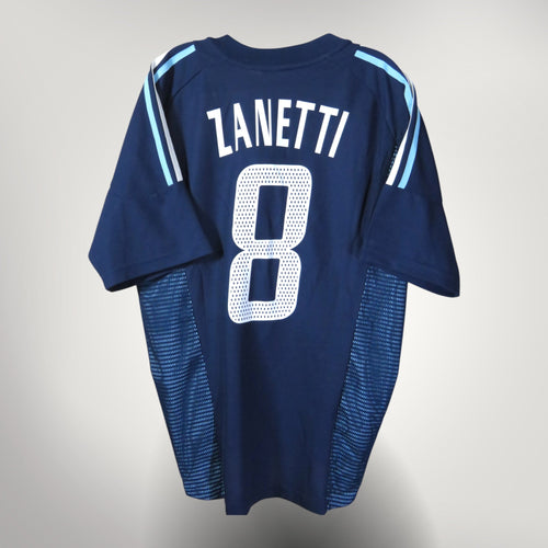 Vintage Argentina 2002-2004 Away football shirt with Zanetti 8 print, size L, product code 167308 | Nostalgic Football Shirts