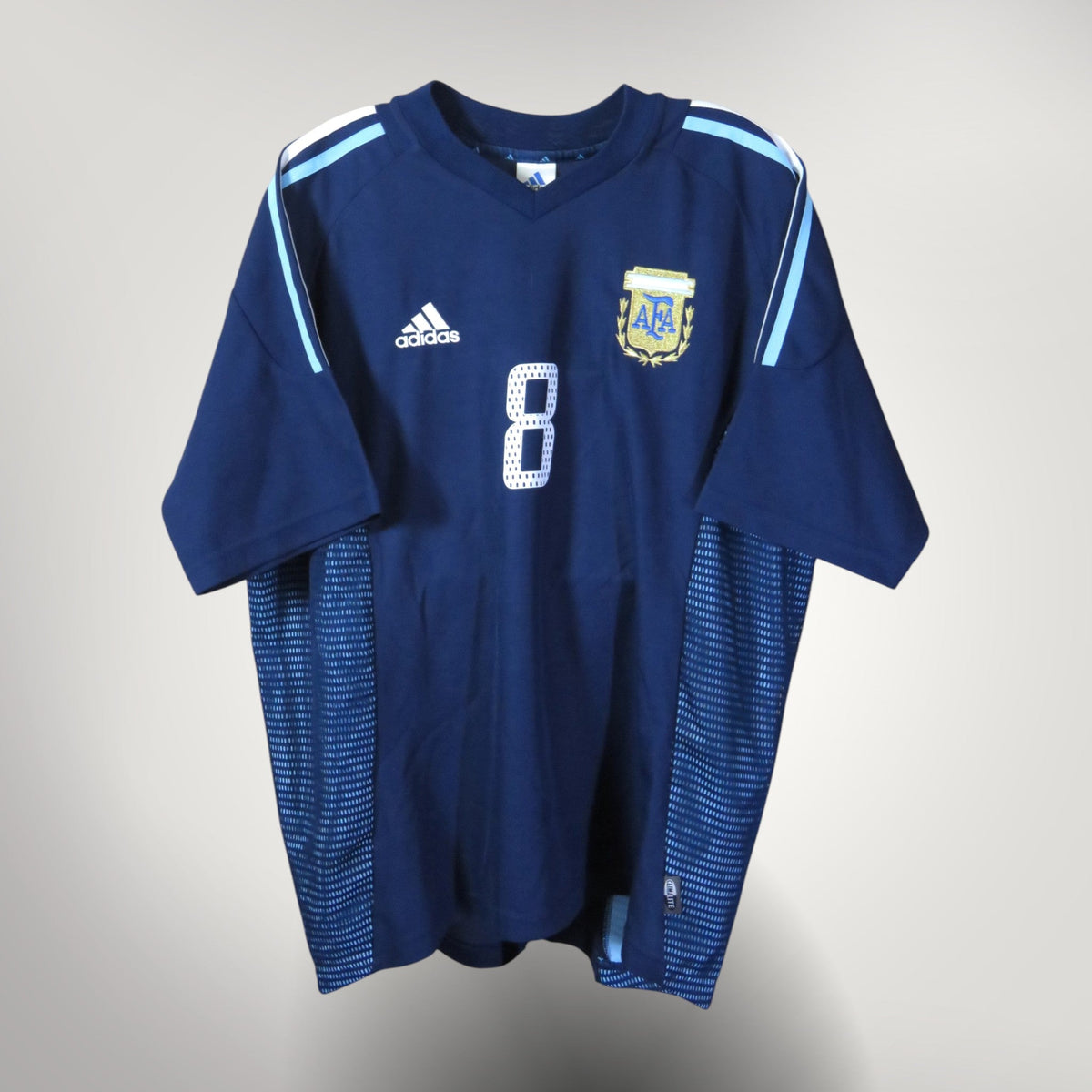 Authentic Adidas Argentina 2002-2004 Away shirt, Zanetti 8 on the back, size L, product code 167308 | Nostalgic Football Shirts