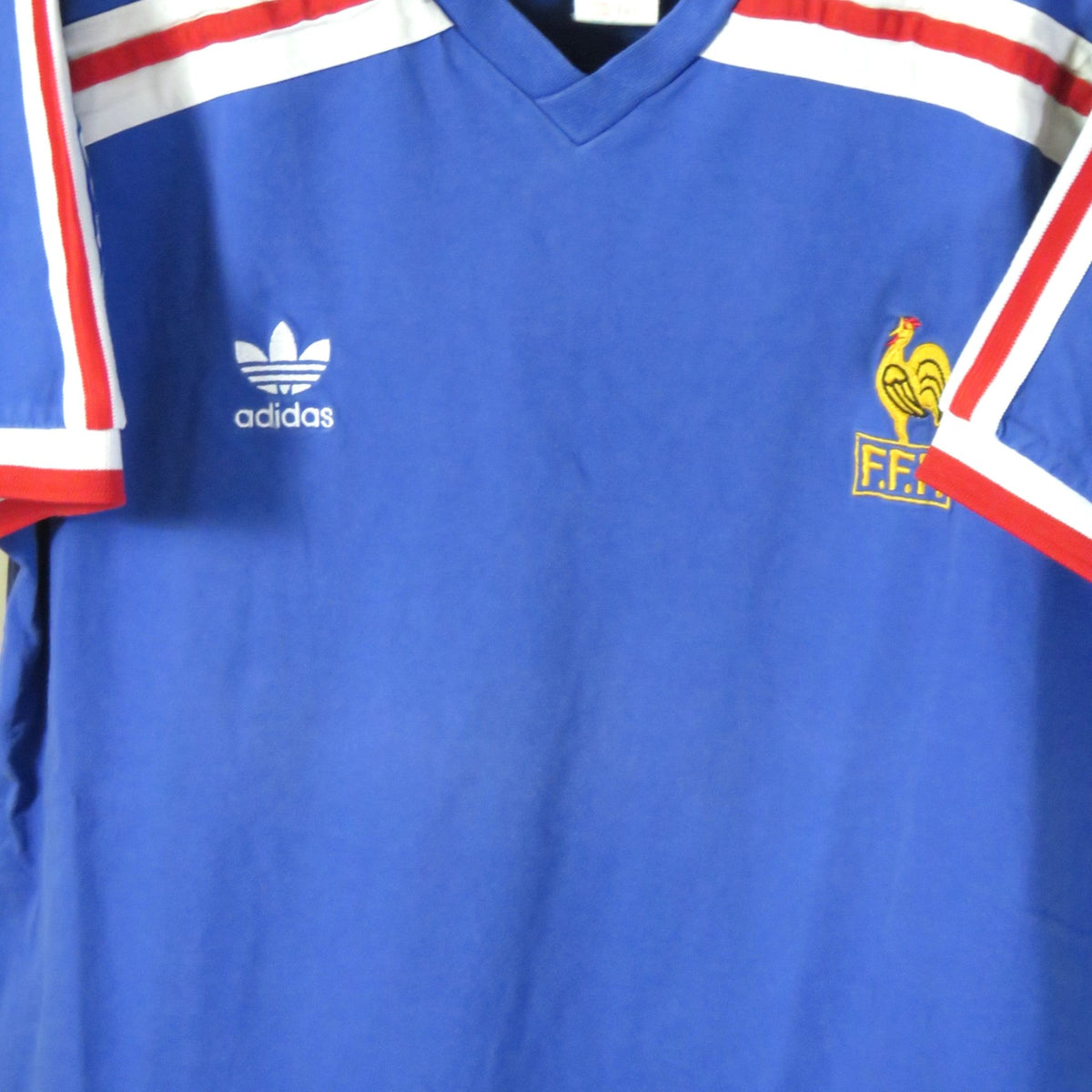 Retro France 1985-1990 Home football jersey by Adidas, size XL | Nostalgic Football Shirts
