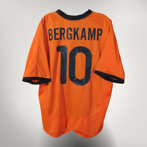 Vintage Netherlands 2000-2002 Home football shirt with Bergkamp 10 print, size XXL | Nostalgic Football Shirts
