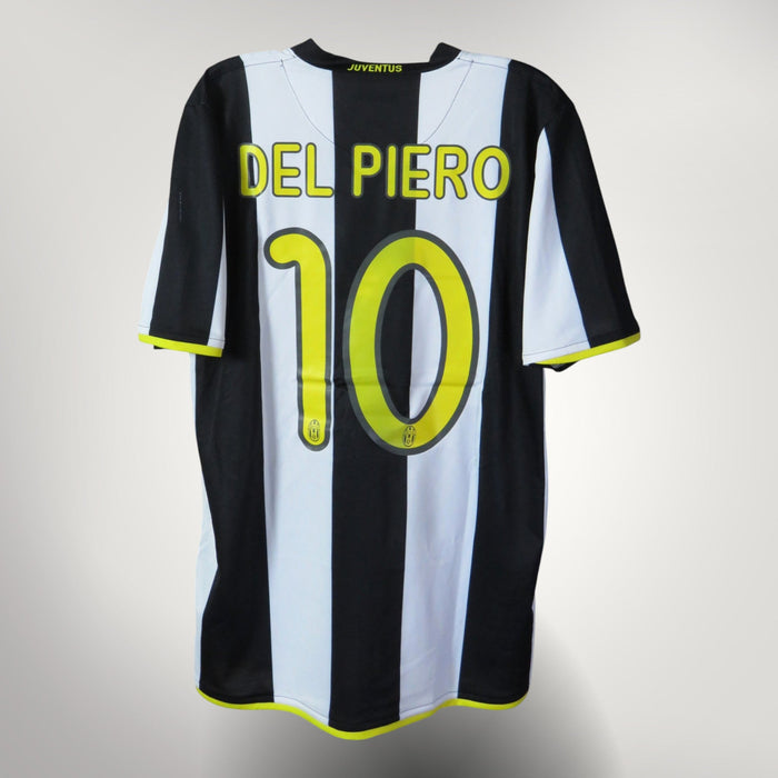 Vintage Juventus 2008-2009 Home football shirt with Del Piero 10 print, size M, product code 287402-010 | Nostalgic Football Shirts