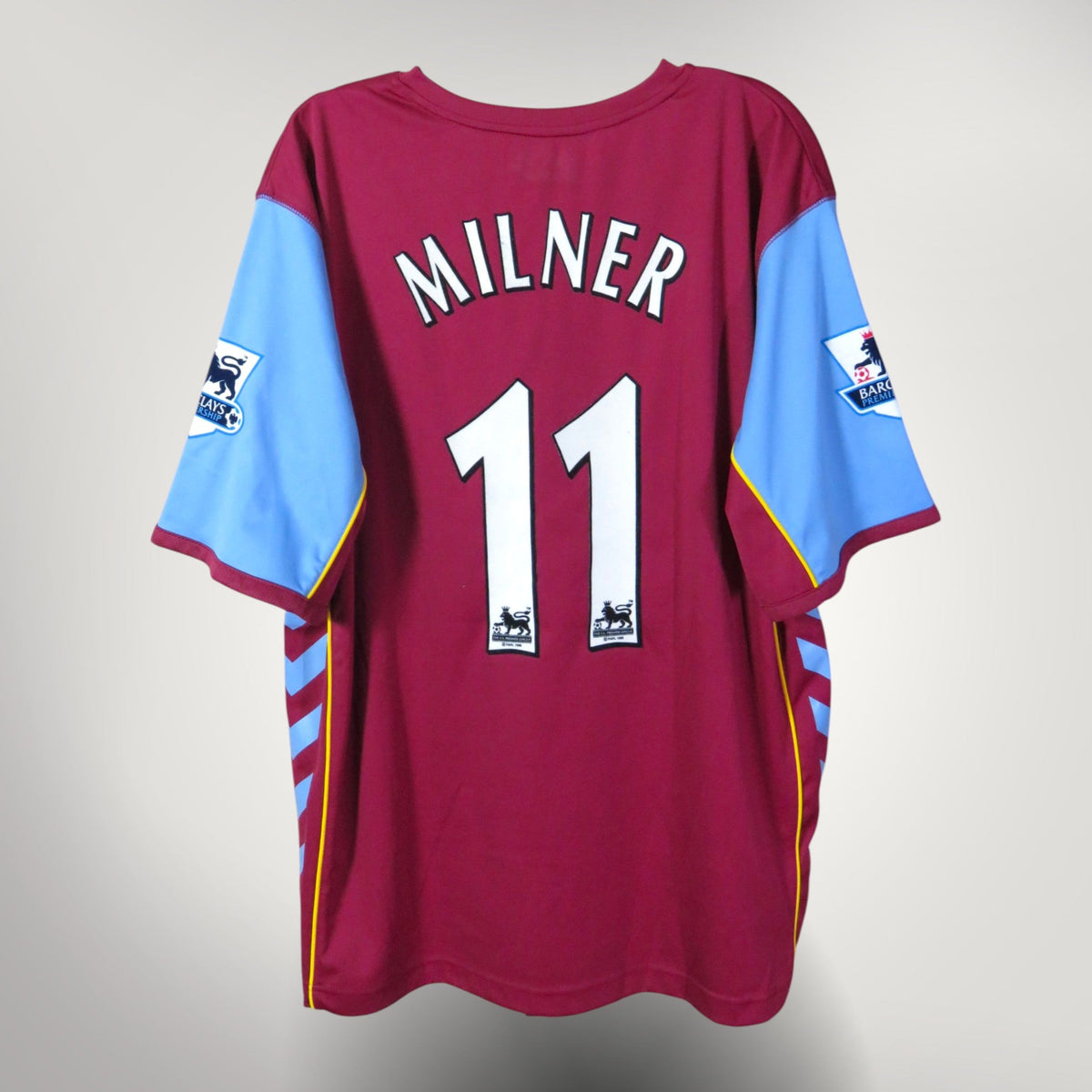 Vintage Aston Villa 2005-2006 Home football shirt with Milner 11 print, size XL | Nostalgic Football Shirts