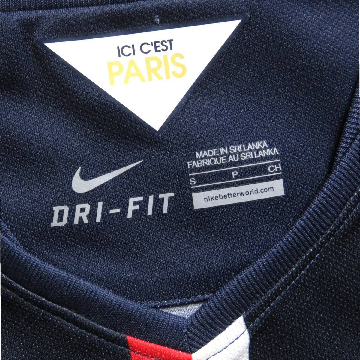 Vintage PSG 2014-2015 Home football shirt with David Luiz 32 print, size S, product code 618757-411 | Nostalgic Football Shirts