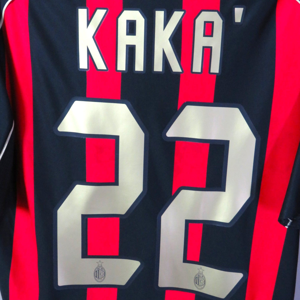 Retro AC Milan 2006-2007 Home football jersey by Adidas, Kaká 22, size M, product code 060747 | Nostalgic Football Shirts