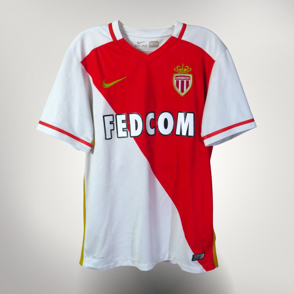 Authentic Nike AS Monaco 2015-2016 Home shirt, Mbappé 29 on the back, size M, product code 694917-106 | Nostalgic Football Shirts