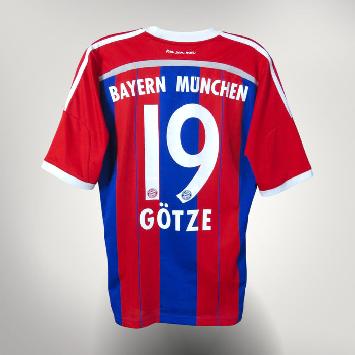 Vintage Bayern Munich 2014-2015 Home football shirt with Götze 19 print, size S, product code F48499 | Nostalgic Football Shirts