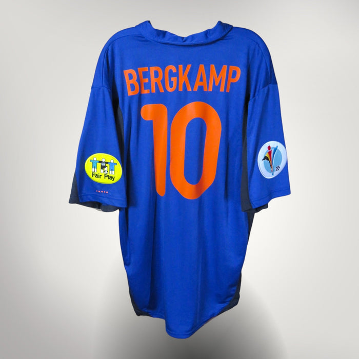 Vintage Netherlands 2000-2002 Away football shirt with Bergkamp 10 print, size XL | Nostalgic Football Shirts