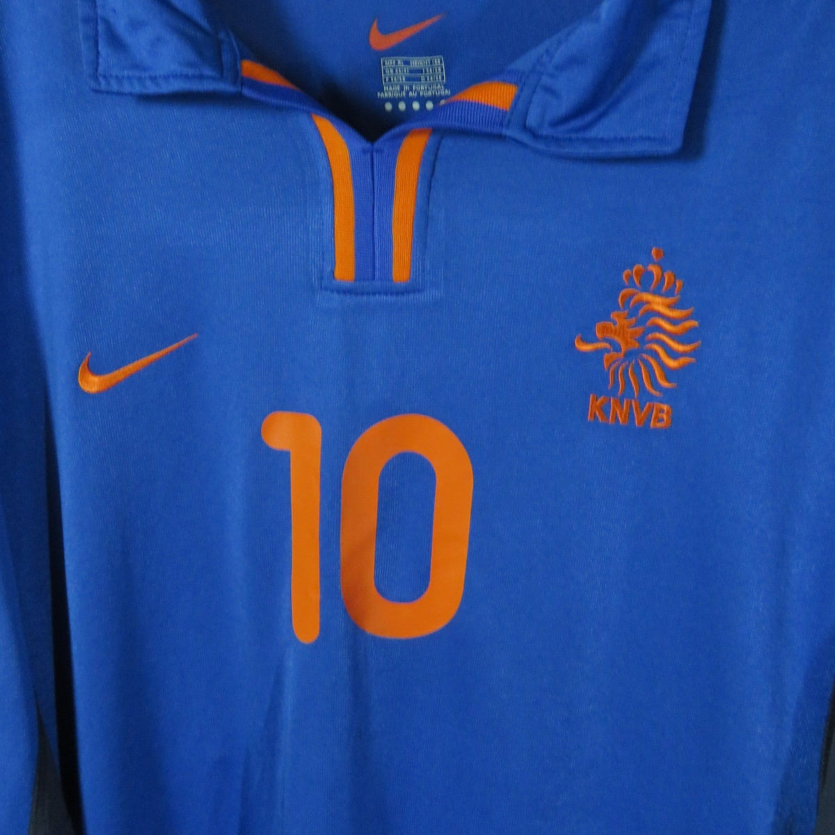 Vintage Netherlands 2000-2002 Away football shirt with Bergkamp 10 print, size XL | Nostalgic Football Shirts