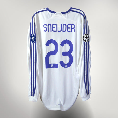 Real Madrid 2007-08 Home Sneijder #23 Shirt XL