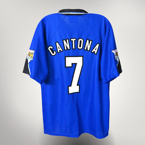 Vintage Manchester United 1996-1998 Third football shirt with Cantona 7 print, size XL | Nostalgic Football Shirts