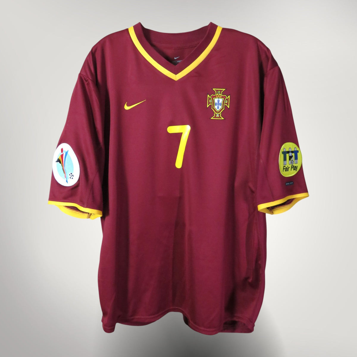 Portugal 2000-02 Home Figo #7 Shirt L