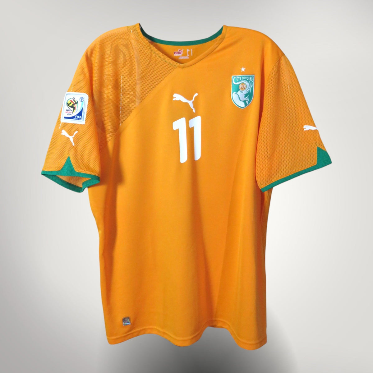 Ivory Coast 2010-11 Home Drogba #11 Shirt L
