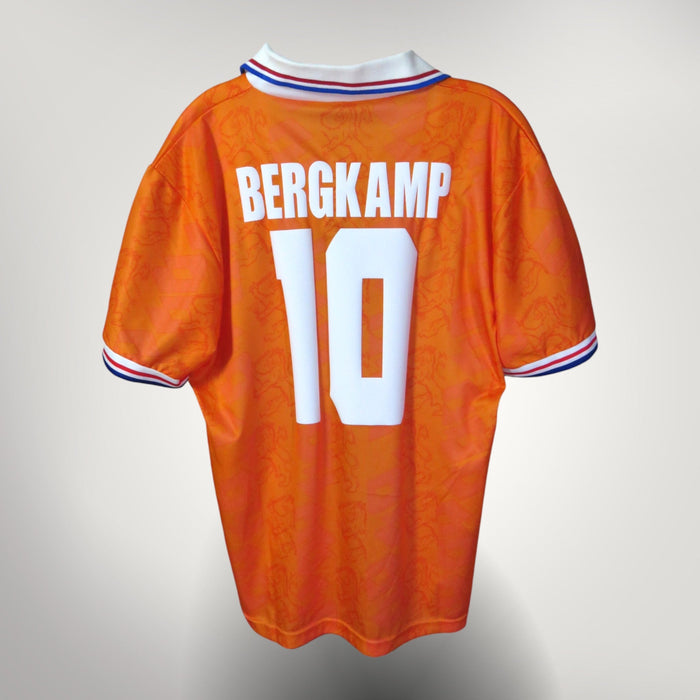 Vintage Netherlands 1994 Home football shirt with Bergkamp 10 print, size XL | Nostalgic Football Shirts
