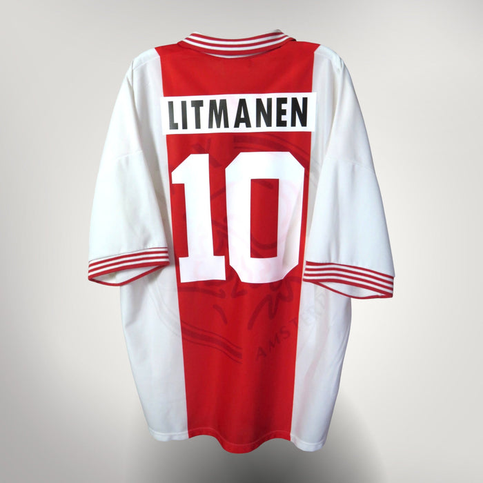 Vintage Ajax 1995-1996 Home football shirt with Litmanen 10 print, size XXL | Nostalgic Football Shirts