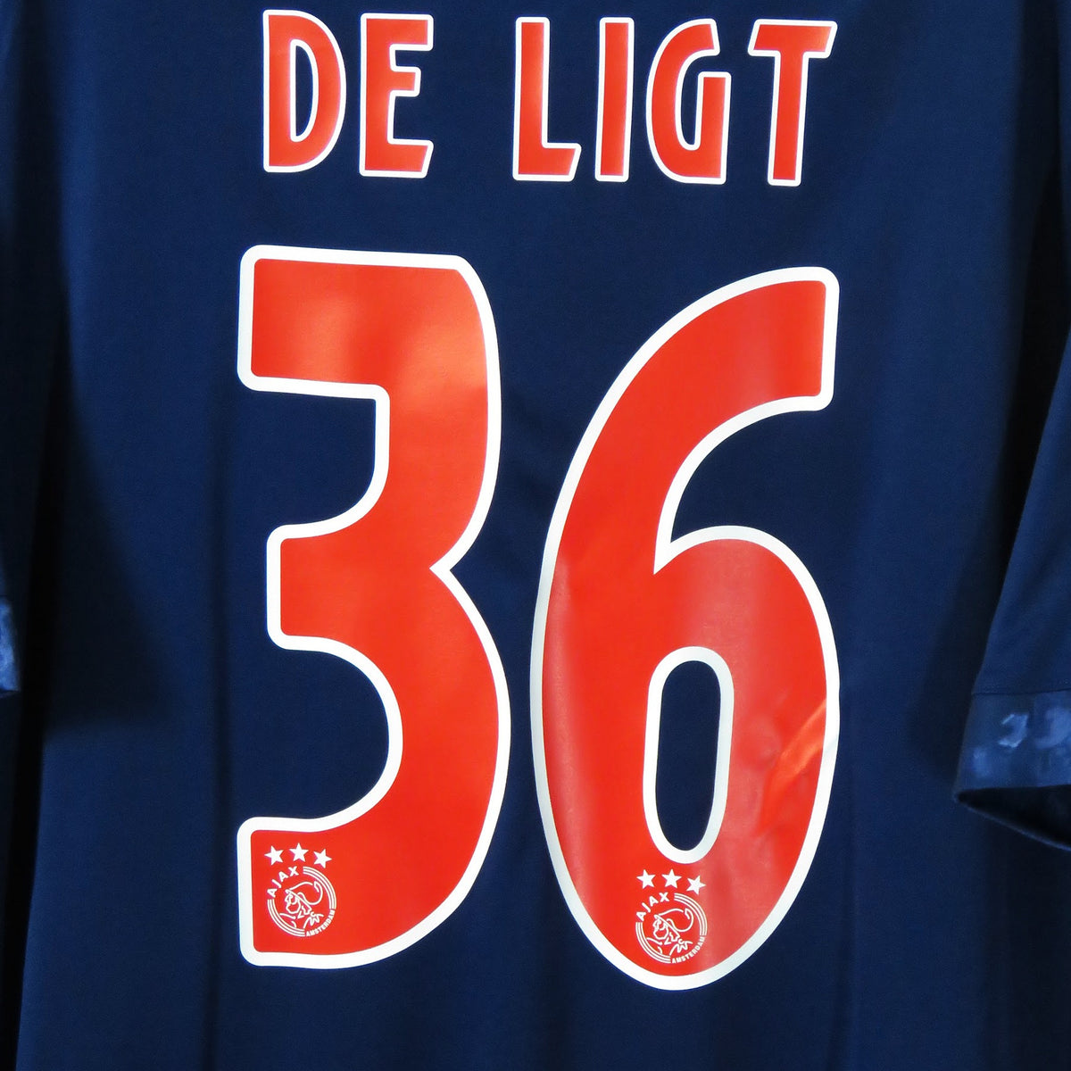 Ajax 2017-2018 Away shirt, De Ligt 4, Adidas, size L, product code AZ7875 | Nostalgic Football Shirts