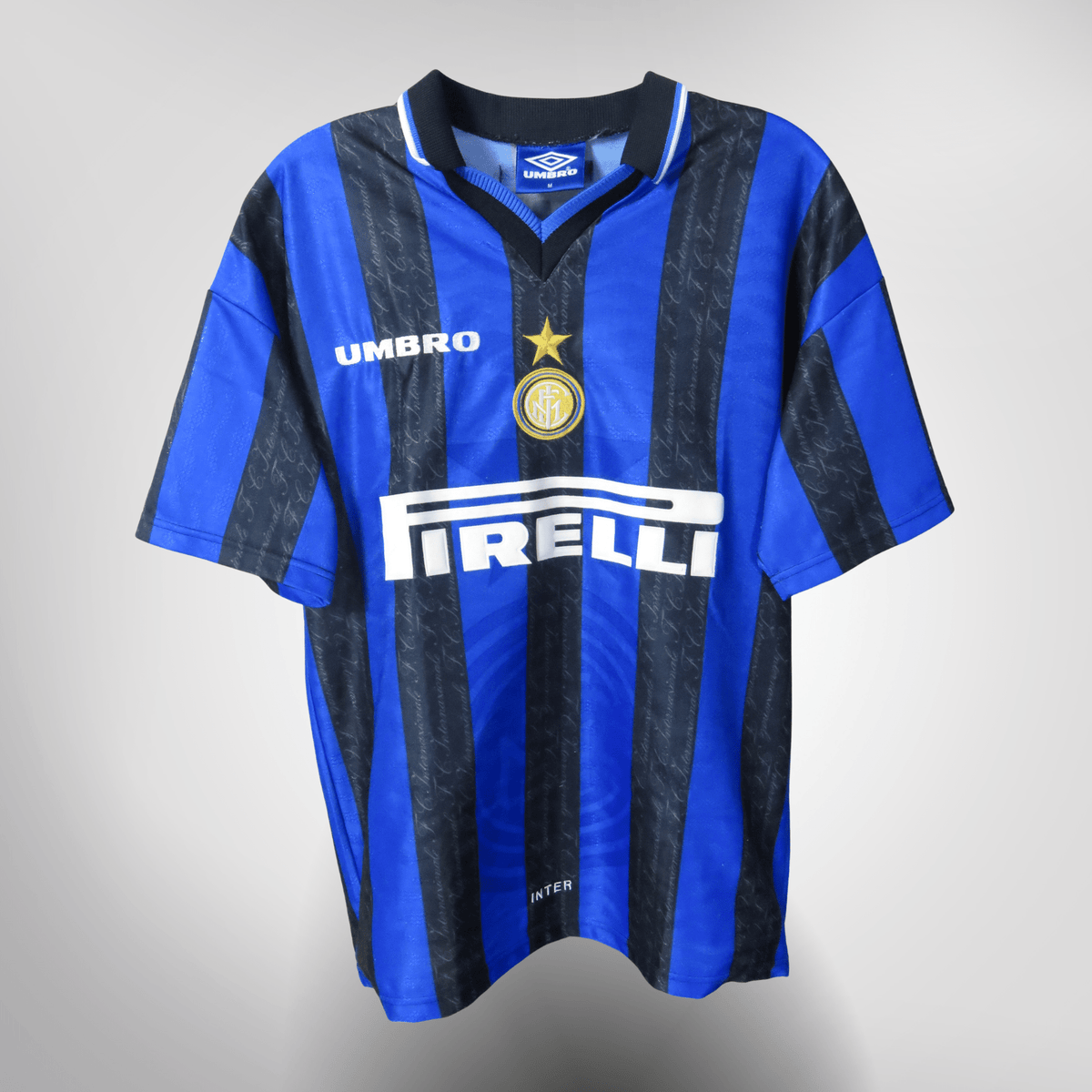 Authentic Umbro Inter Milan 1997-1998 Home shirt, Ronaldo 10 on the back, size M | Nostalgic Football Shirts