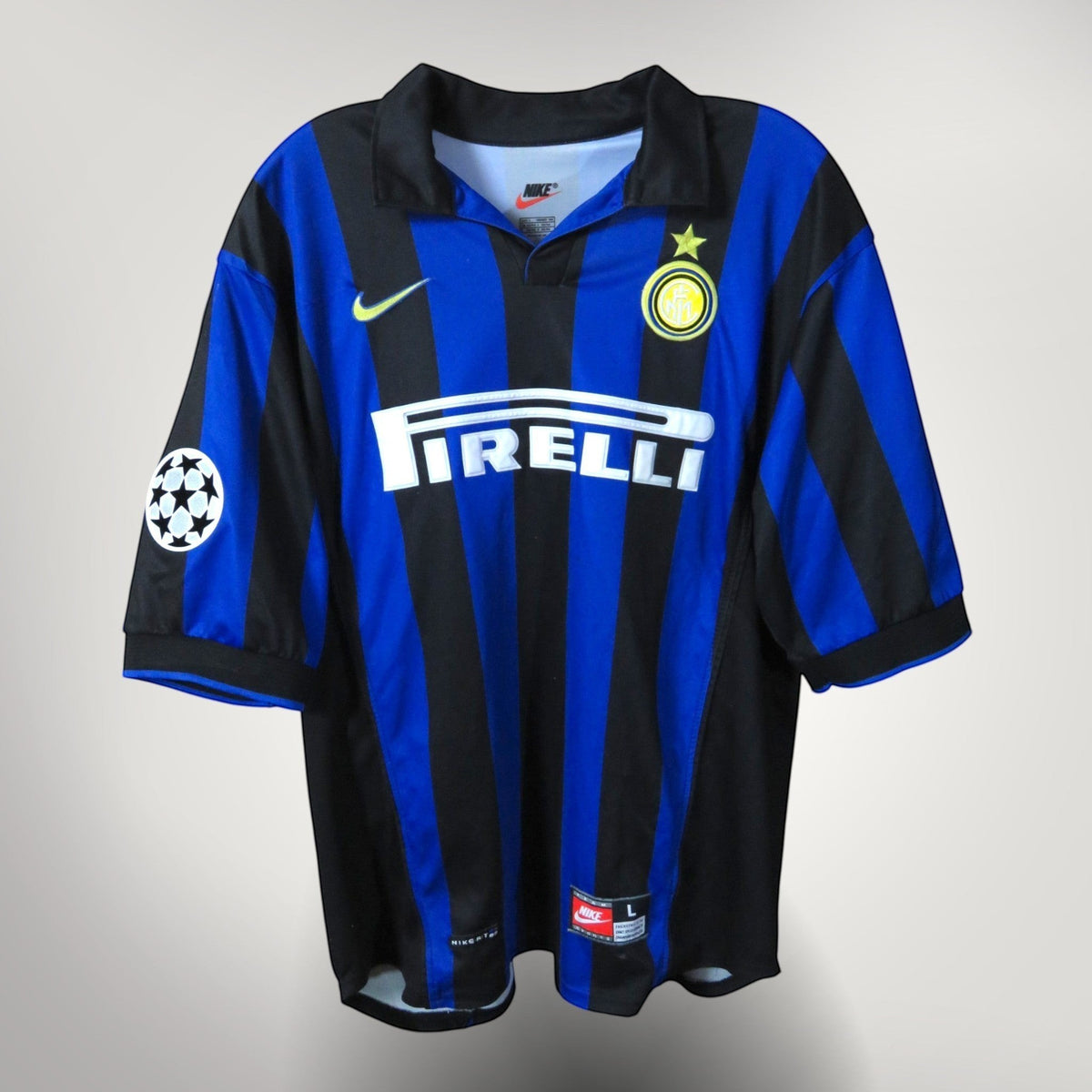Authentic Nike Inter Milan 1998-1999 Home shirt, Ronaldo 9 on the back, size L | Nostalgic Football Shirts