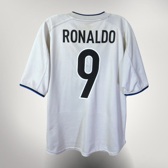 Vintage Inter Milan 1999-2000 Away football shirt with Ronaldo 9 print, size M | Nostalgic Football Shirts