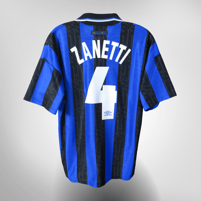 Inter Milan 1997-98 Home Zanetti #4 Shirt L