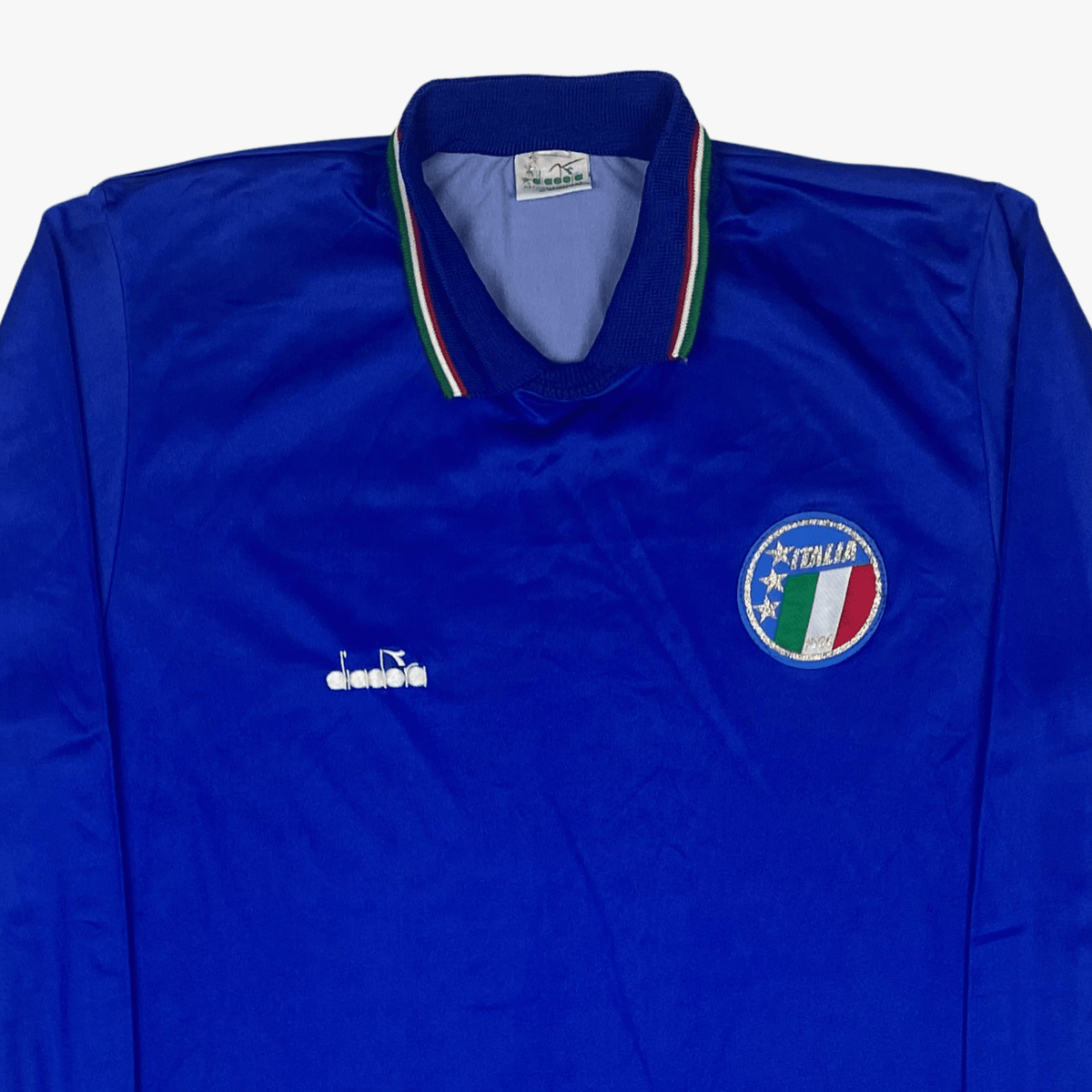 Authentic Diadora Italy 1986-1990 Home longsleeve shirt, size M | Nostalgic Football Shirts