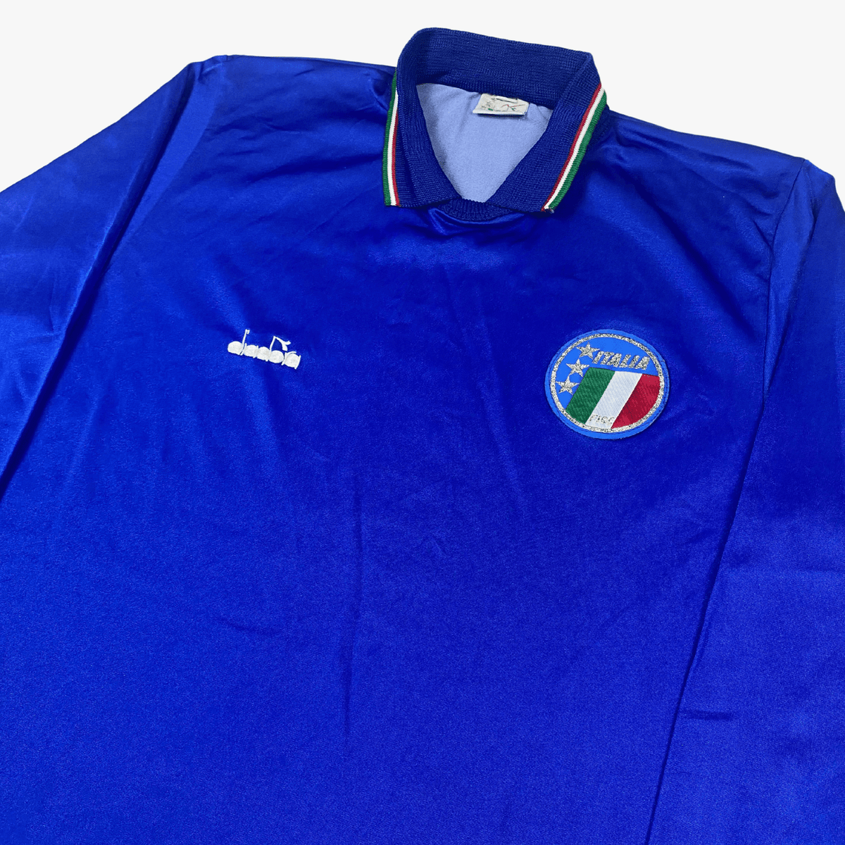 Original Italy 1986-1990 Home longsleeve football shirt, size M | Nostalgic Football Shirts
