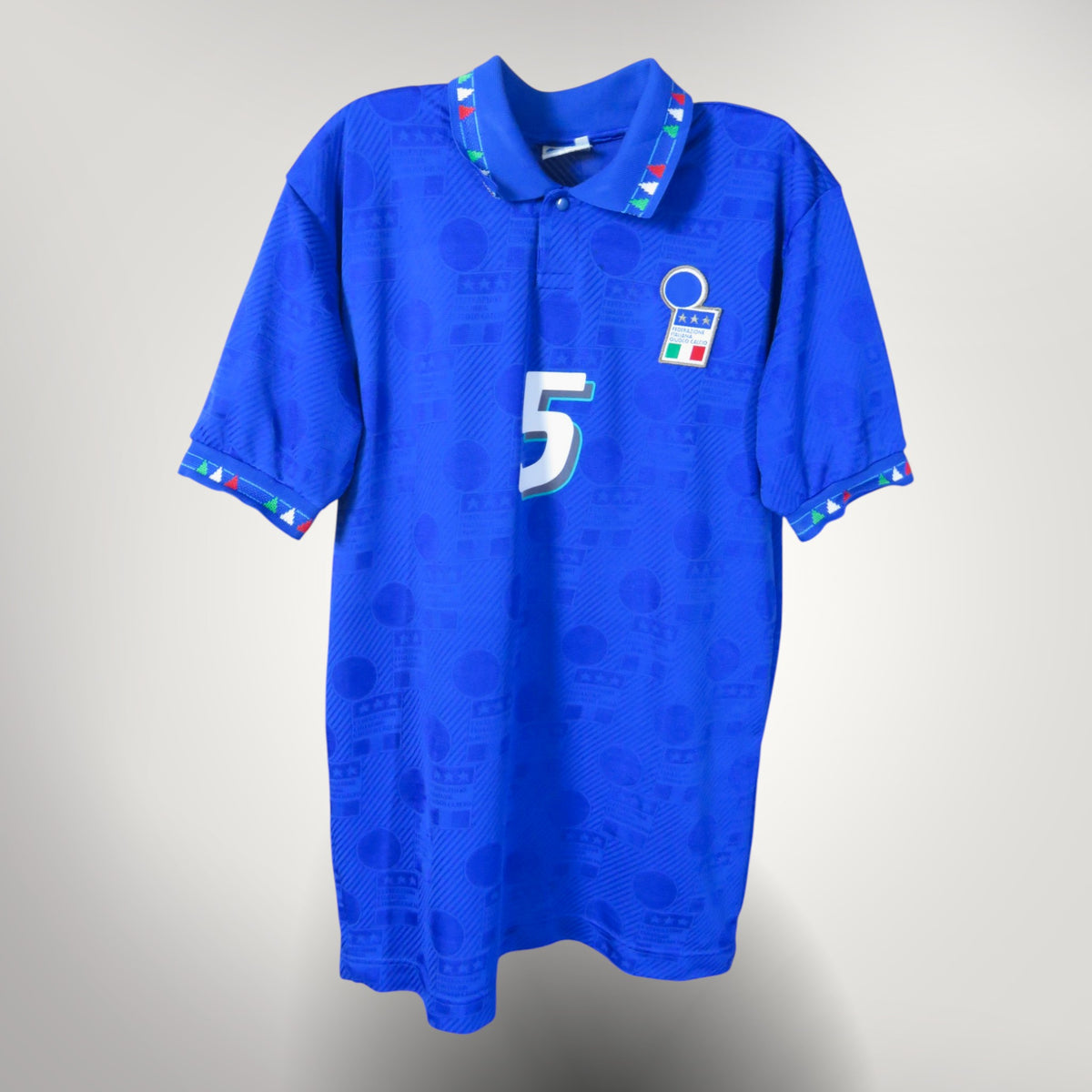 Authentic Diadora Italy 1994 Home shirt, Maldini 5 on the back, size M | Nostalgic Football Shirts