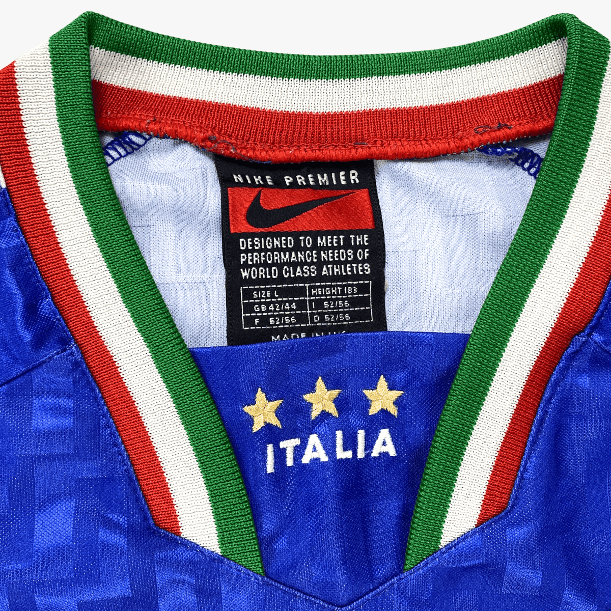 Authentic Nike Italy 1996-1997 Training longsleeve shirt, size L | Nostalgic Football Shirts