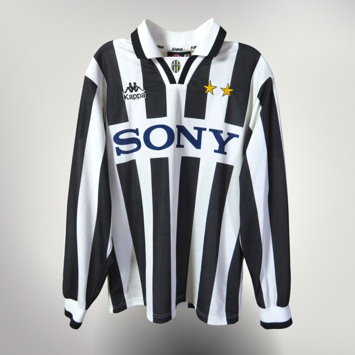 Authentic Kappa Juventus 1995-1996 Home longsleeve shirt, Del Piero 10 on the back, size S | Nostalgic Football Shirts