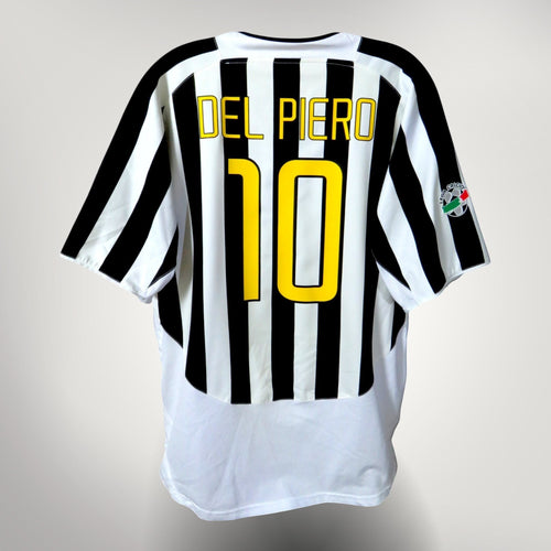 Vintage Juventus 2003-2004 Home football shirt with Del Piero 10 print, size XL | Nostalgic Football Shirts