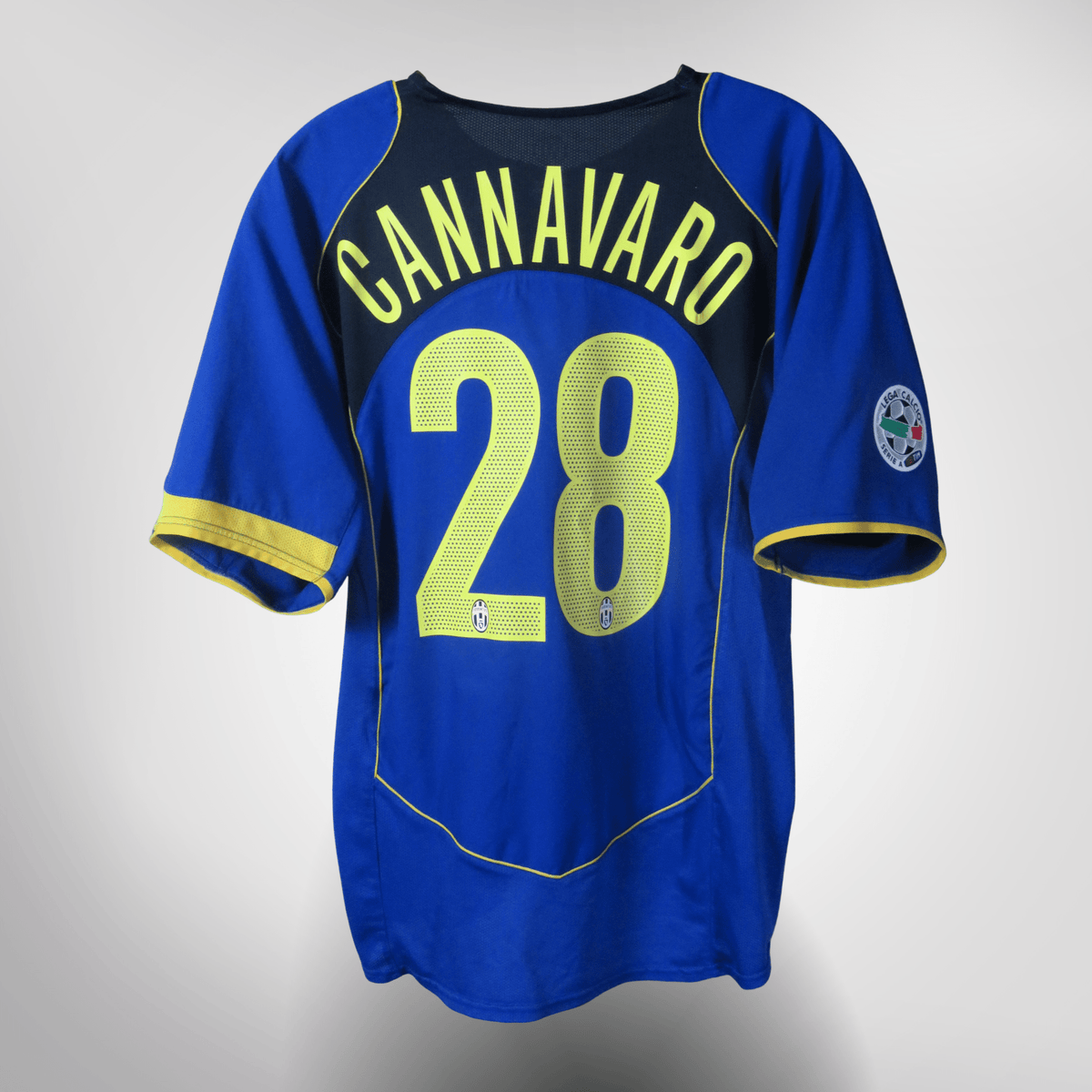 Vintage Juventus 2004-2005 Third football shirt with Cannavaro 28 print, size XL | Nostalgic Football Shirts