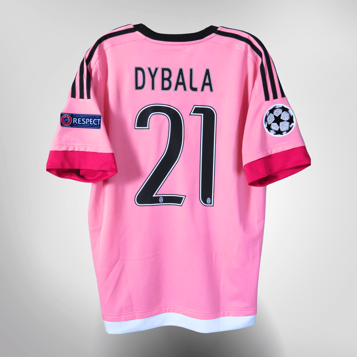 Vintage Juventus 2015-2016 Away football shirt with Dybala 21 print, size L, product code S12846 | Nostalgic Football Shirts