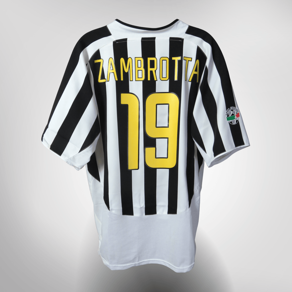 Juventus 2003-04 Home Zambrotta #19 Shirt L