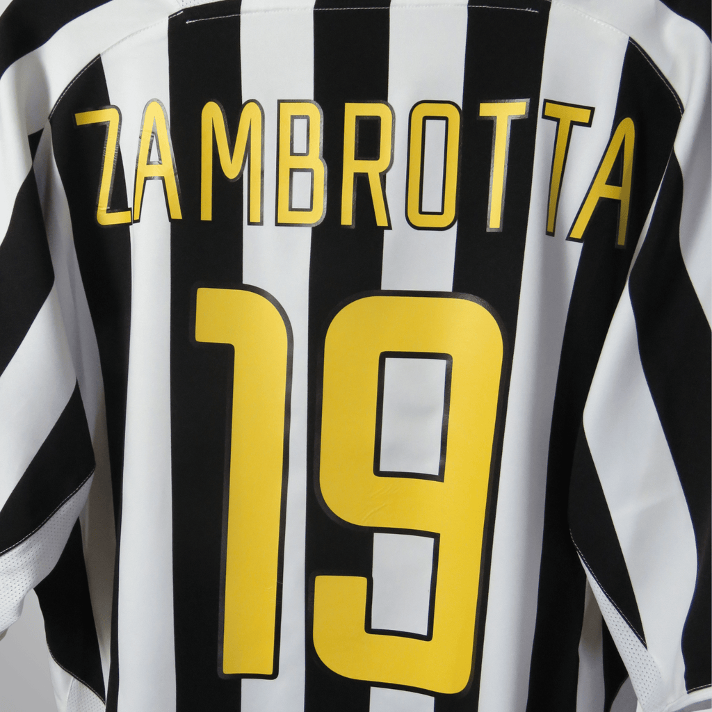 Juventus 2003-04 Home Zambrotta #19 Shirt L