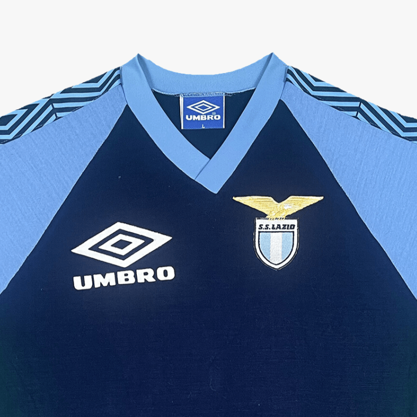 Authentic Umbro Lazio 1992-1993 Training shirt, size L | Nostalgic Football Shirts