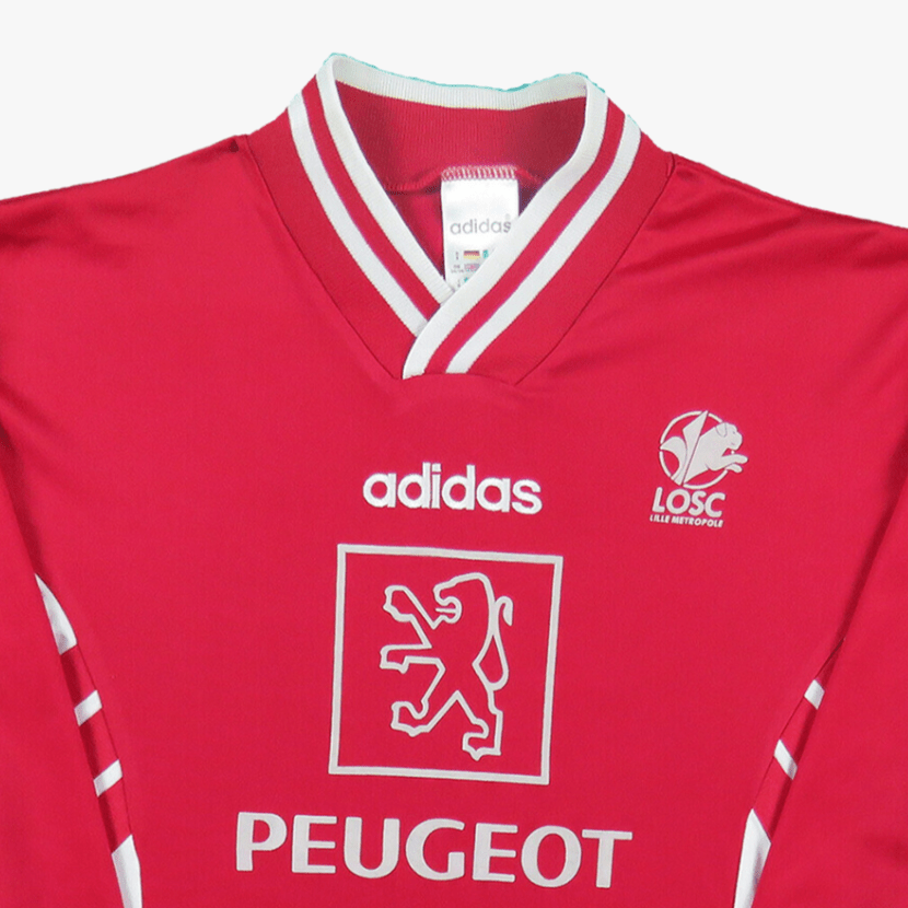 Retro Lille 1995-1996 Away longsleeve jersey by Adidas, number 14, size S | Nostalgic Football Shirts