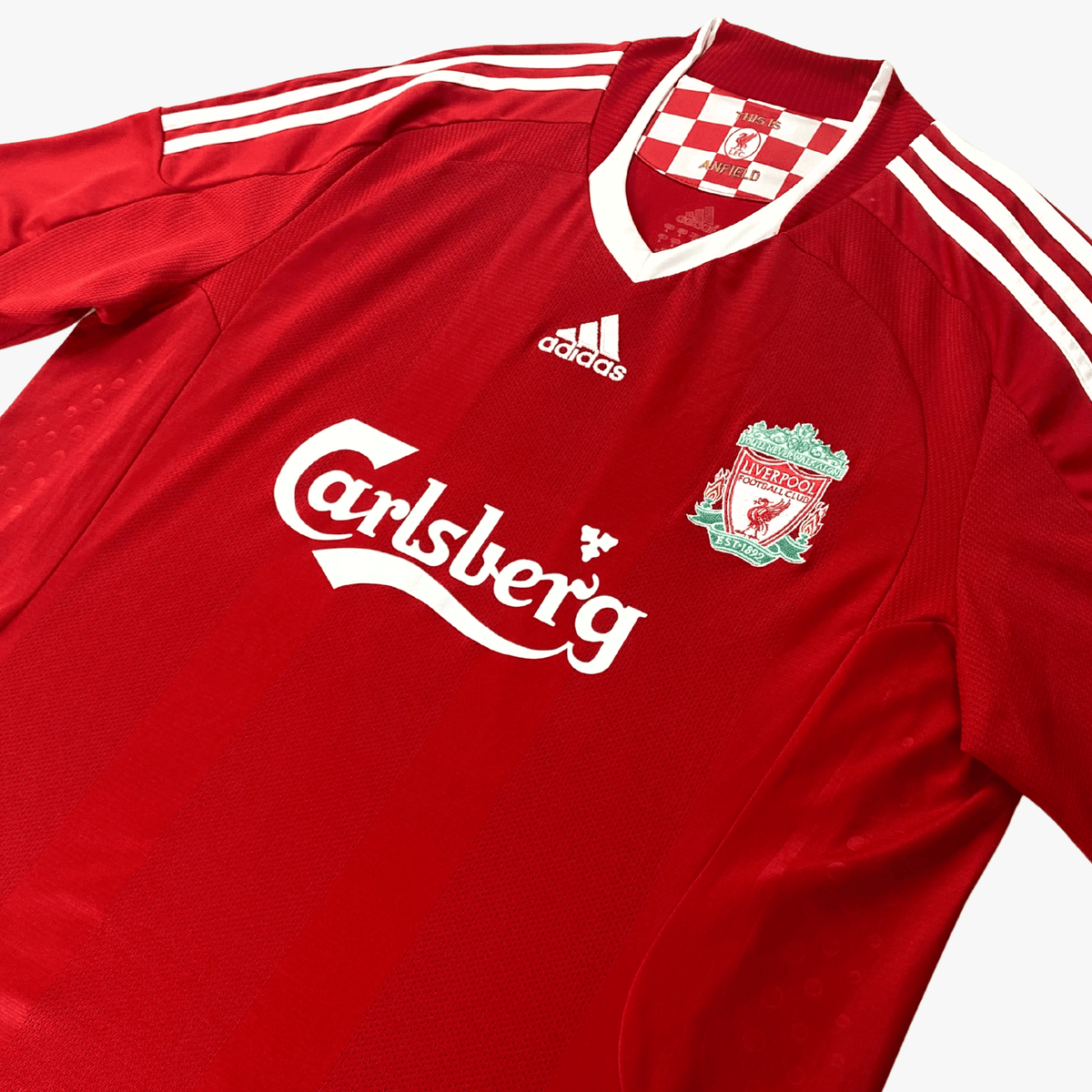 Original Liverpool 2008-2010 Home football shirt, size L, Gerrard 8 | Nostalgic Football Shirts