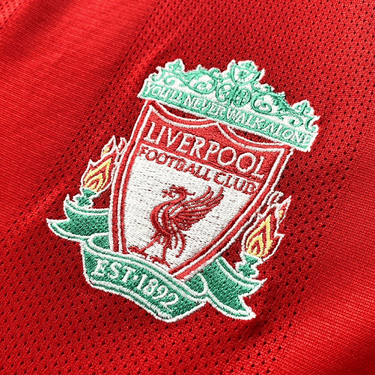 Vintage Liverpool 2008-2010 Home football shirt with Gerrard 8 print, size L | Nostalgic Football Shirts